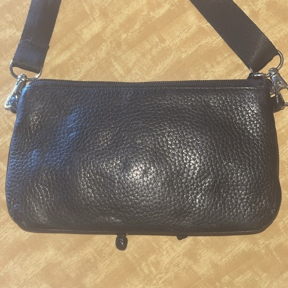 Brighton Black & Brown leather faux Crocodile texture Embossed Crossbody Bag - Picture 5 of 13